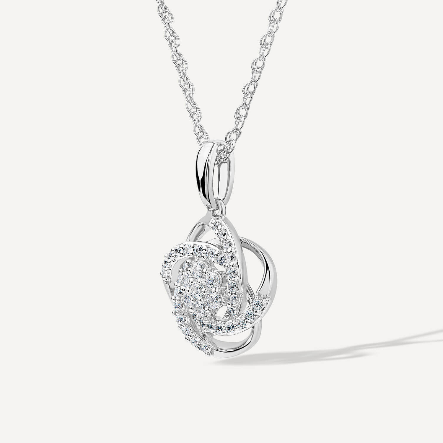 Diamond sale knot necklace