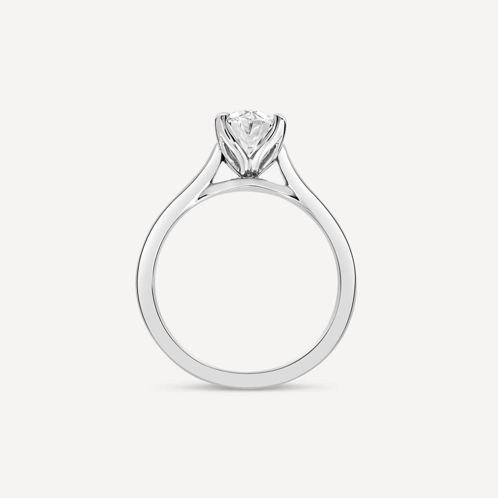 Born Platinum Lab Grown 1ct Oval Solitaire Diamond Ring