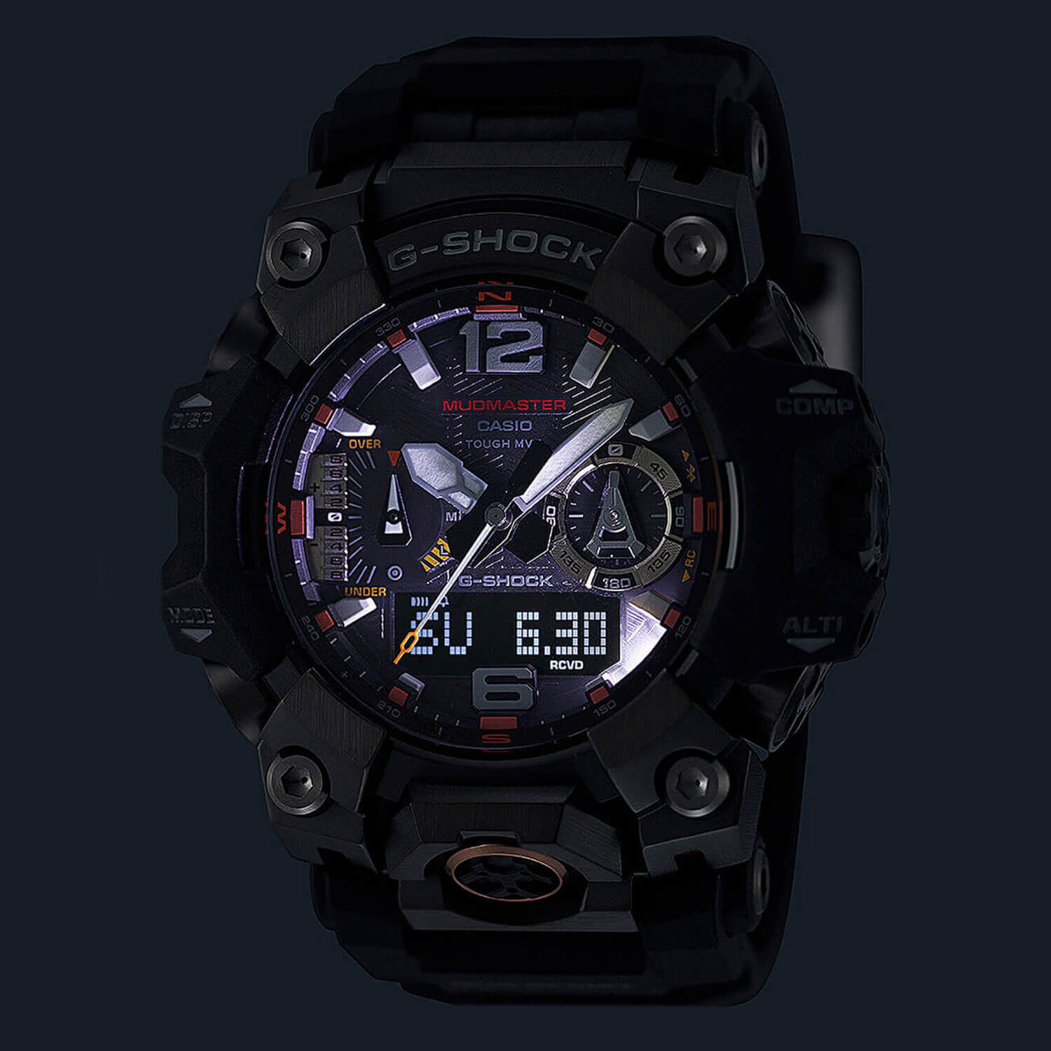 G-SHOCK Master of G Mudmaster 58.7mm Dial Black Strap Watch