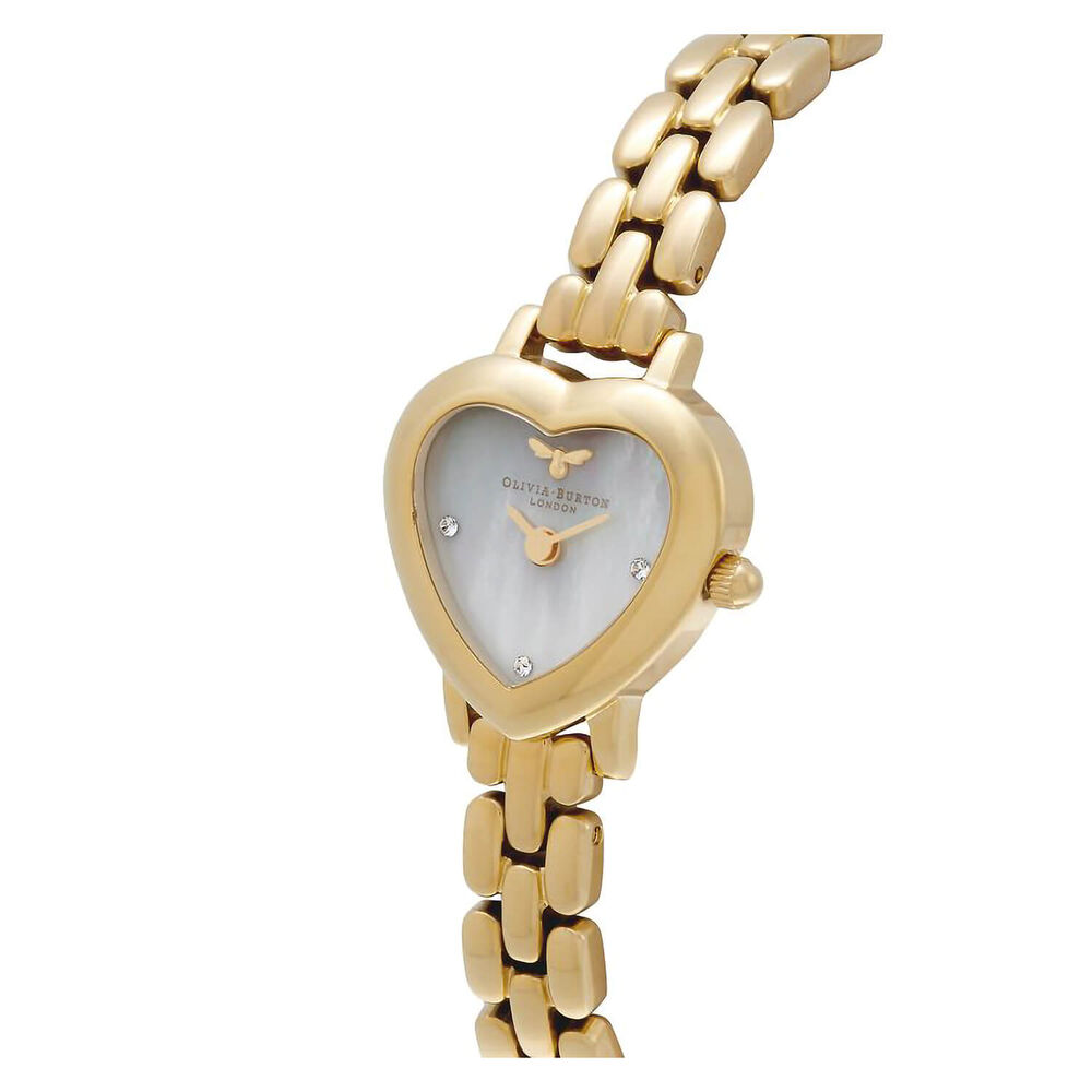 Olivia Burton Meant To Bee 22mm White Dial Yellow Gold Bracelet Watch