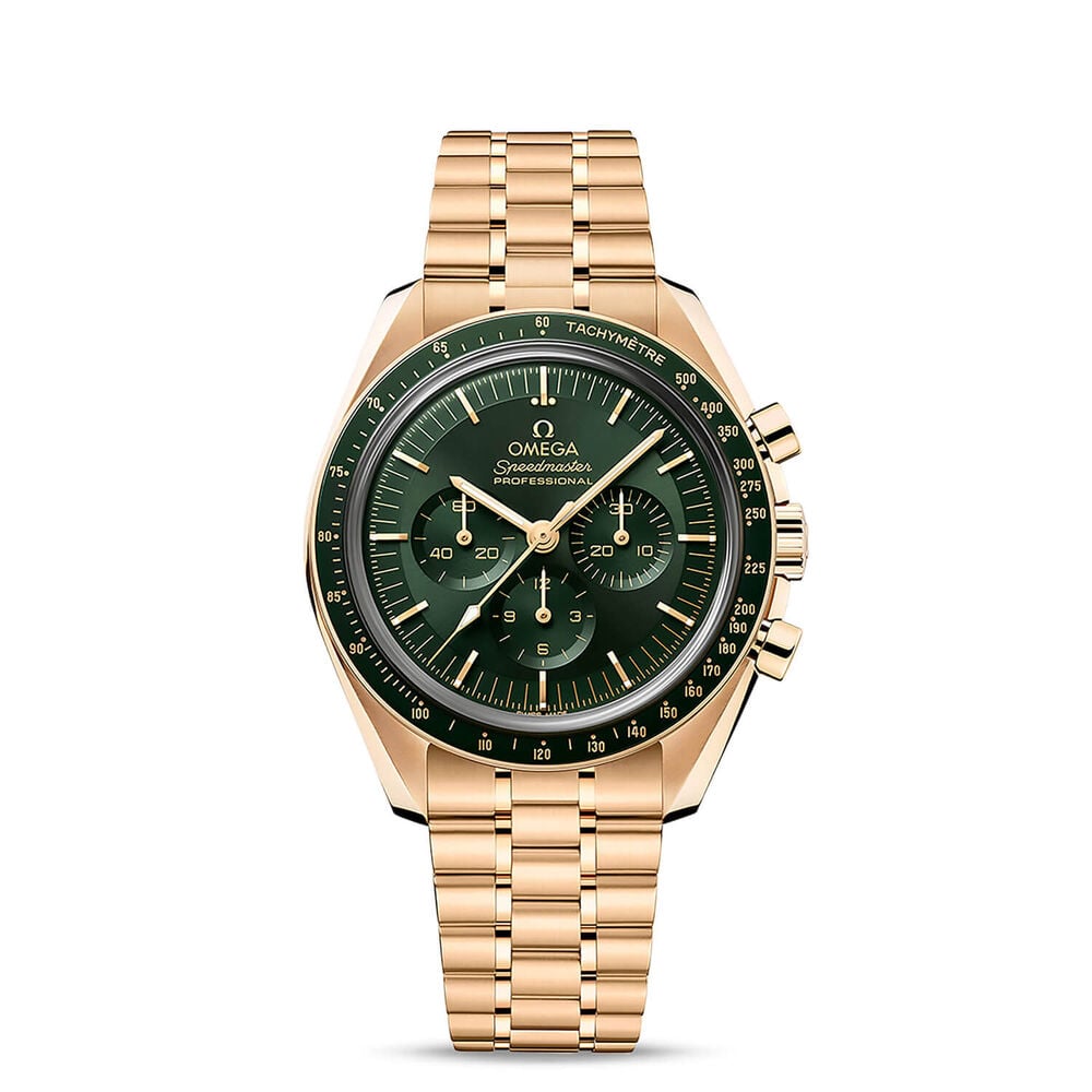 OMEGA Speedmaster Moonwatch Professional  Master Chronometer 42mm Green Dial Bracelet Watch