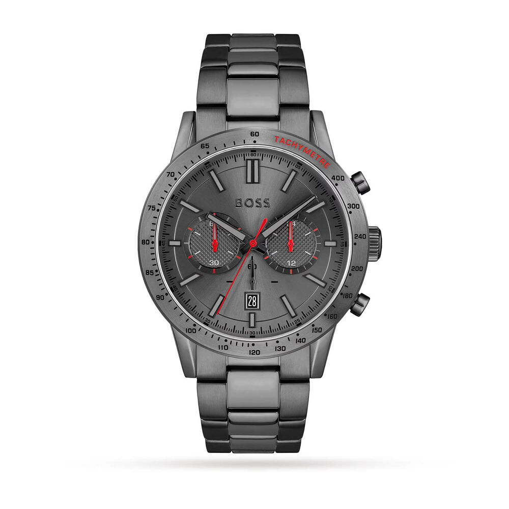 BOSS Allure Chronograph 44mm Grey Dial Stainless Steel Bracelet Watch