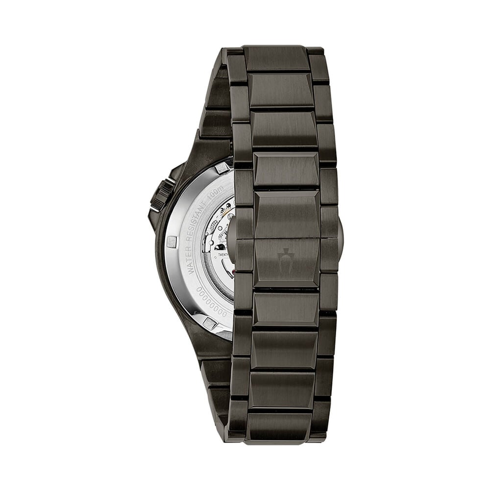 Bulova Maquina Skeleton 46mm Black Dial Ion Plated Steel Bracelet Watch image number 1