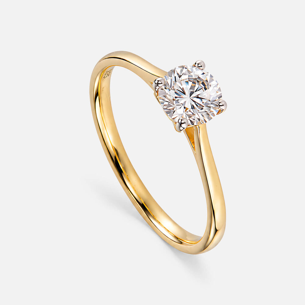 Classic 18ct Yellow Gold 0.70ct Round Brilliant Diamond Four Claw Solitaire Ring