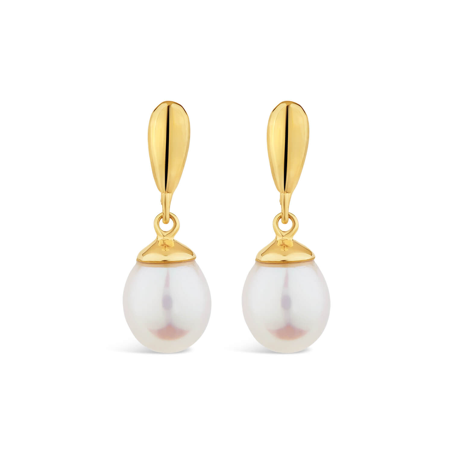18k Yellow Gold 16 MM Mabe Pearl Freeform Post & Clip Earrings From Italy –  Exeter Jewelers