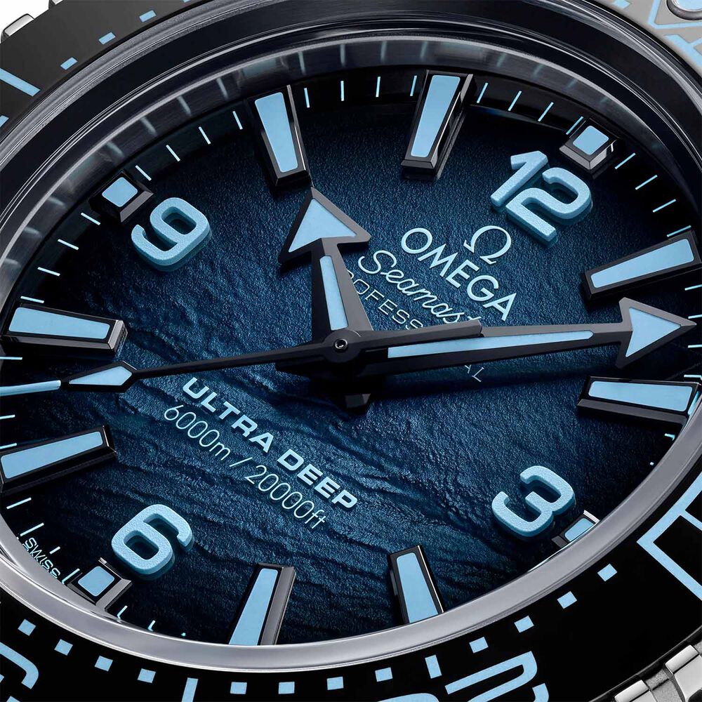 OMEGA Seamaster Planet Ocean 6000 Ultra Deep 45.5 Blue Dial Steel Bracelet Watch image number 5