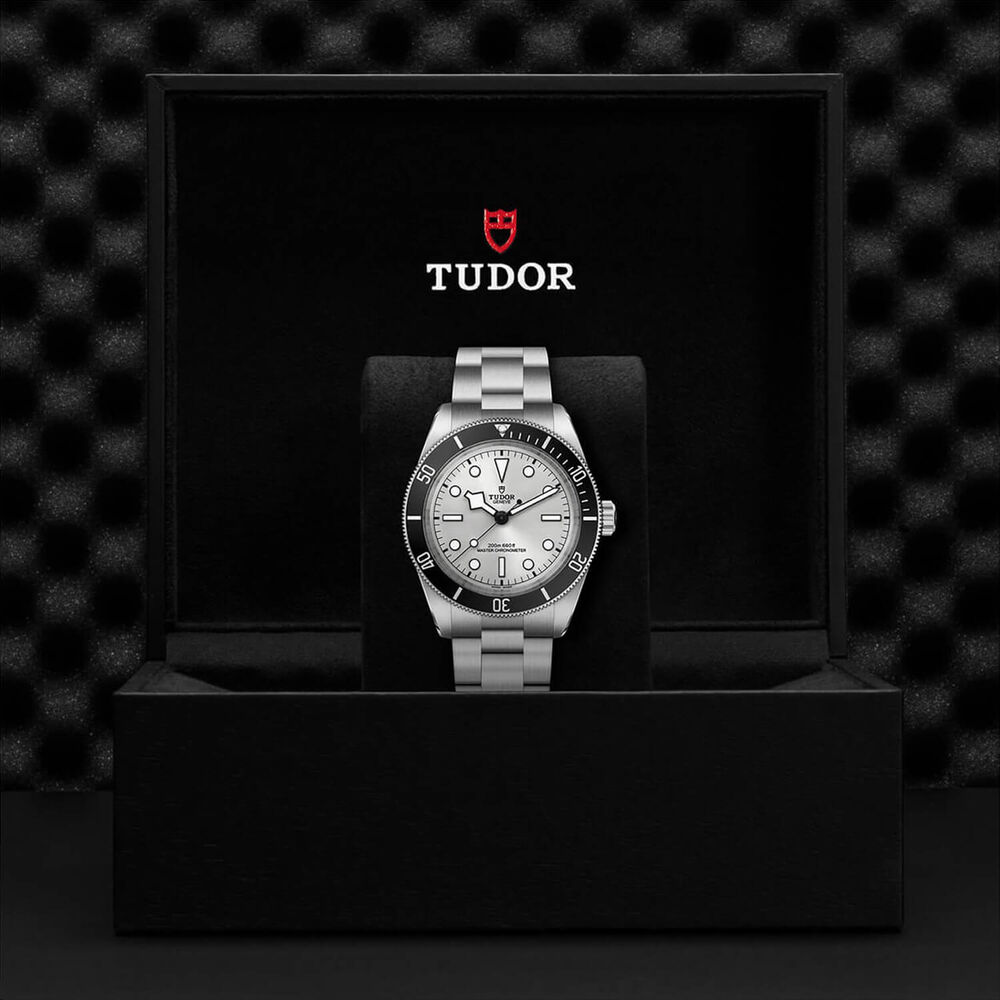TUDOR Black Bay 68 43mm Silver Dial Steel Three-Link Bracelet Watch image number 4