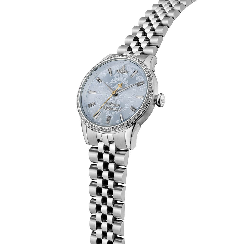 Vivienne Westwood Little Wallace 32mm Pale Blue Dial Steel Bracelet Watch image number 1