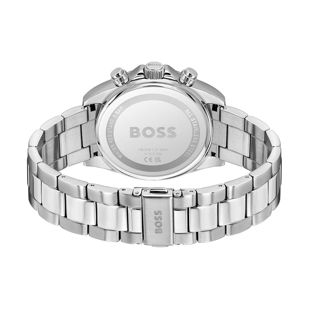 BOSS Hero 2.0 44mm Blue Dial Stainless Steel Bracelet Chronograph Watch image number 1