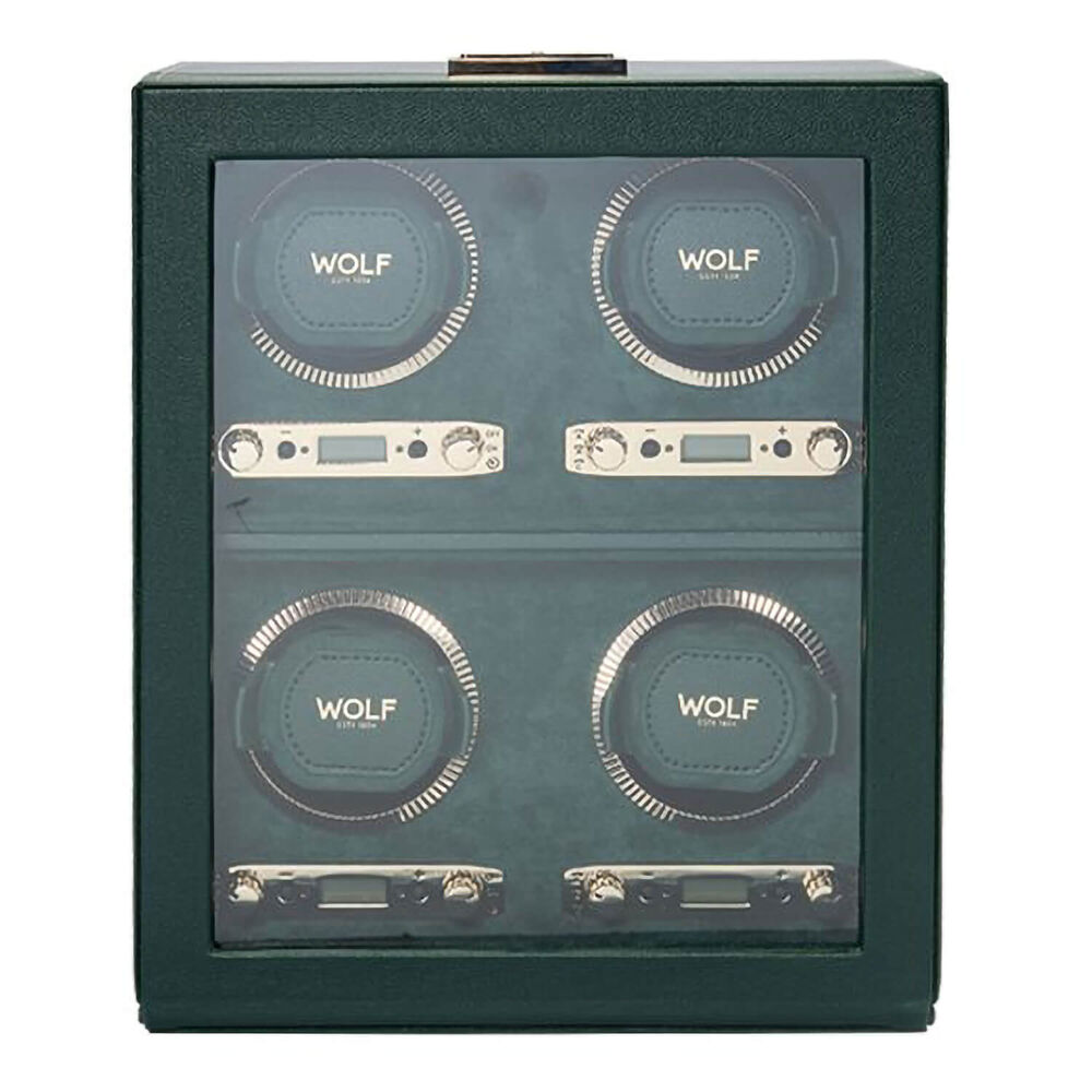 WOLF BRITISH RACING 4pc Green Watch Winder image number 0