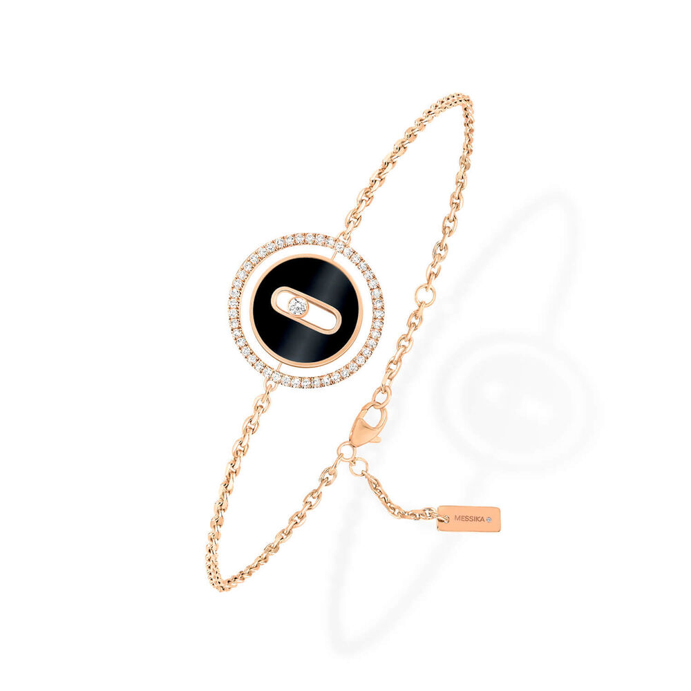 Messika Lucky Move 18ct Rose Gold 0.18ct Diamonds & Onyx Bracelet image number 0