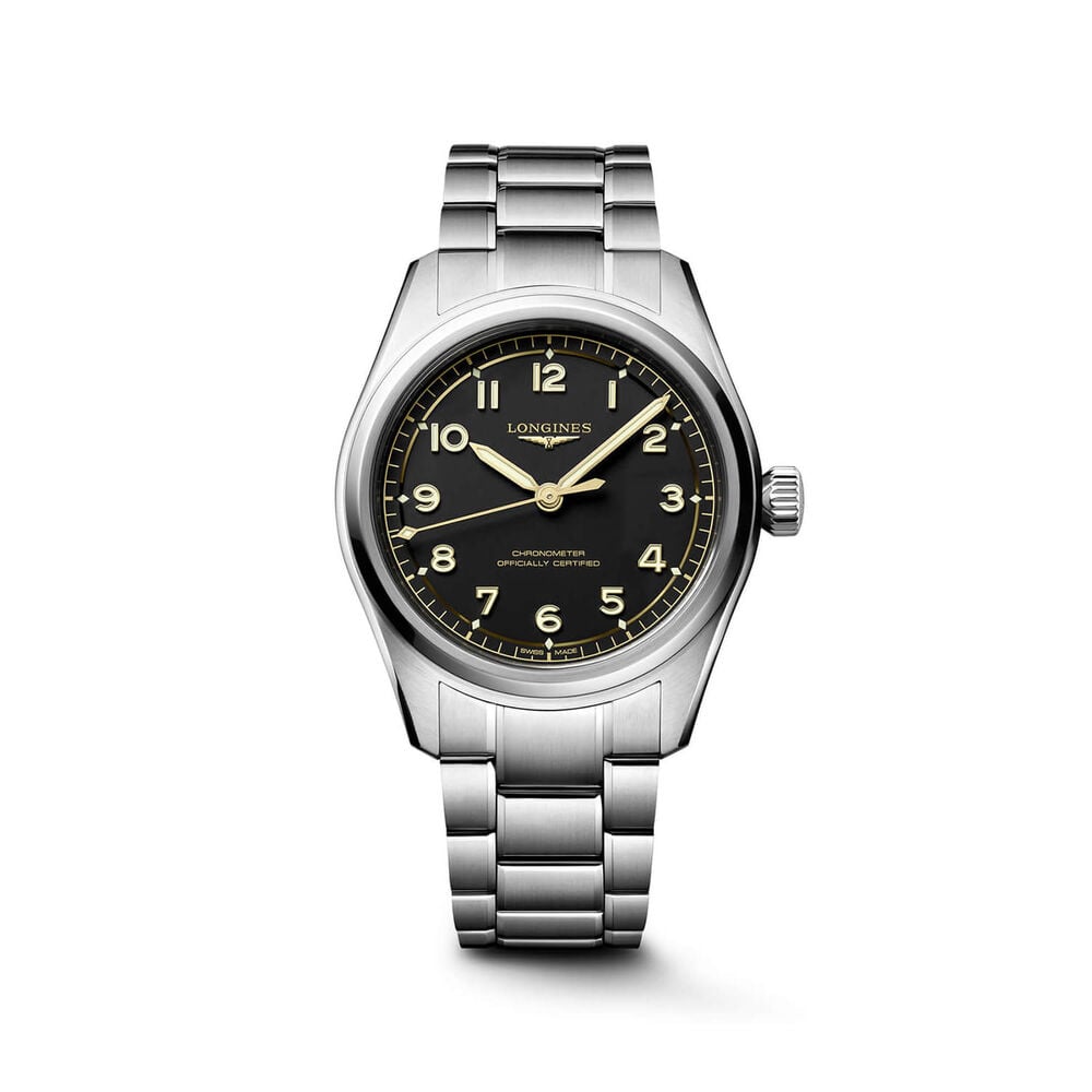 Longines Spirit Pilot 39mm Black Dial Stainless Steel Bracelet Watch image number 0
