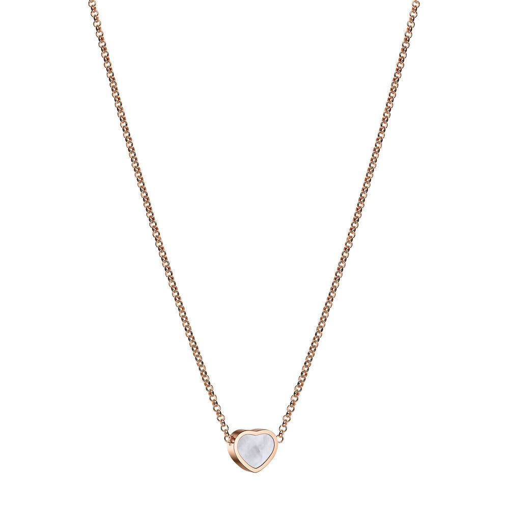 Chopard My Happy Hearts Mother of Pearl Rose Gold Necklace image number 2