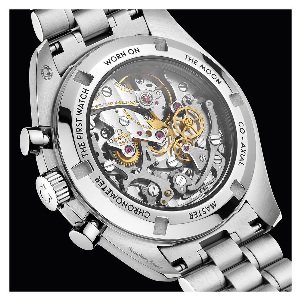 OMEGA Speedmaster Moonwatch 42mm Calibre 3861 Dial Chronograph Steel Case Watch image number 4