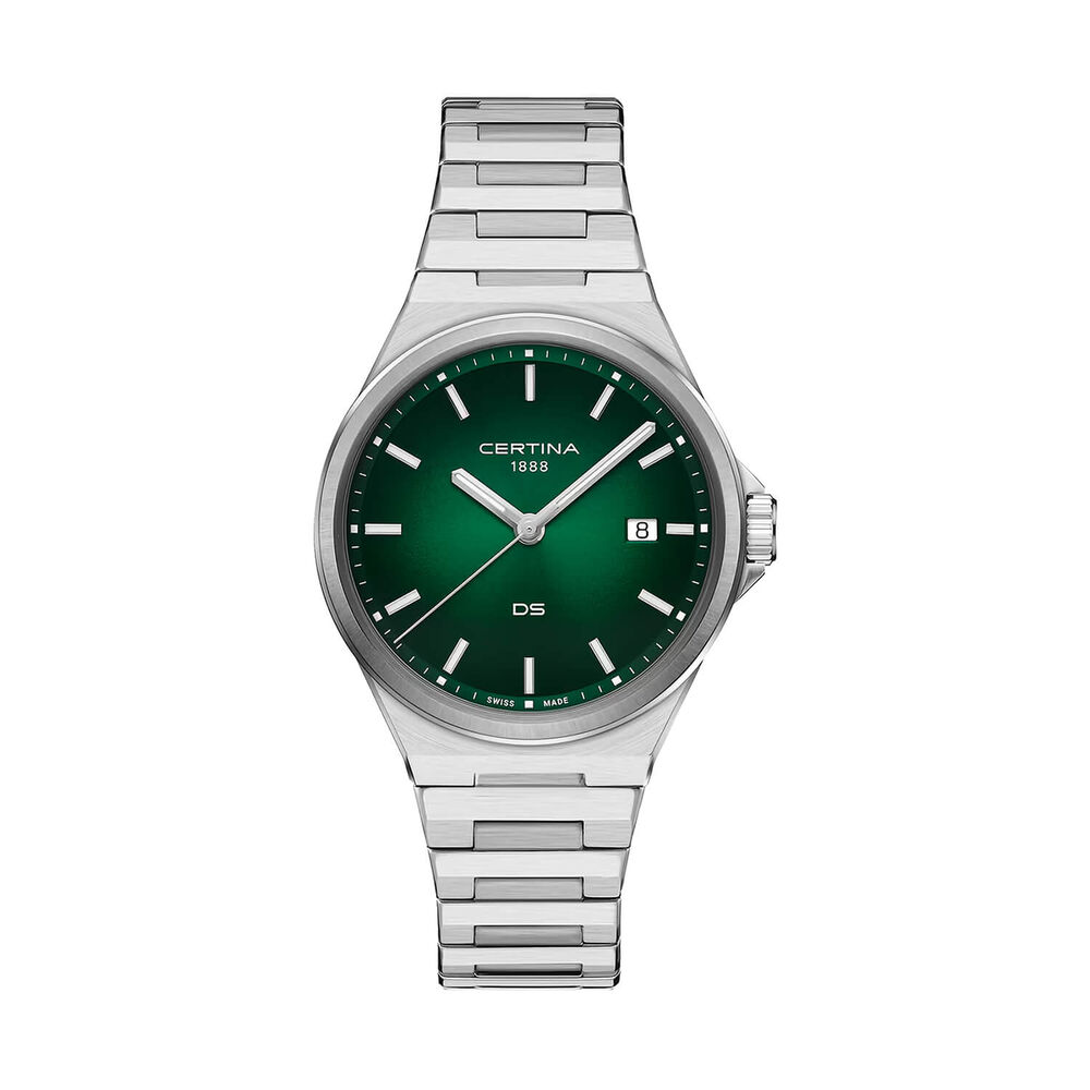 Certina DS-7 Quartz 39mm Green Dial Stainless Steel Bracelet Watch