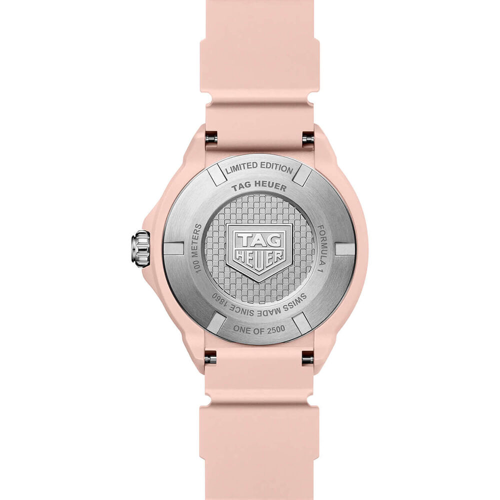 TAG Heuer Formula 1 Solargraph Pink Dial Rubber Strap Watch