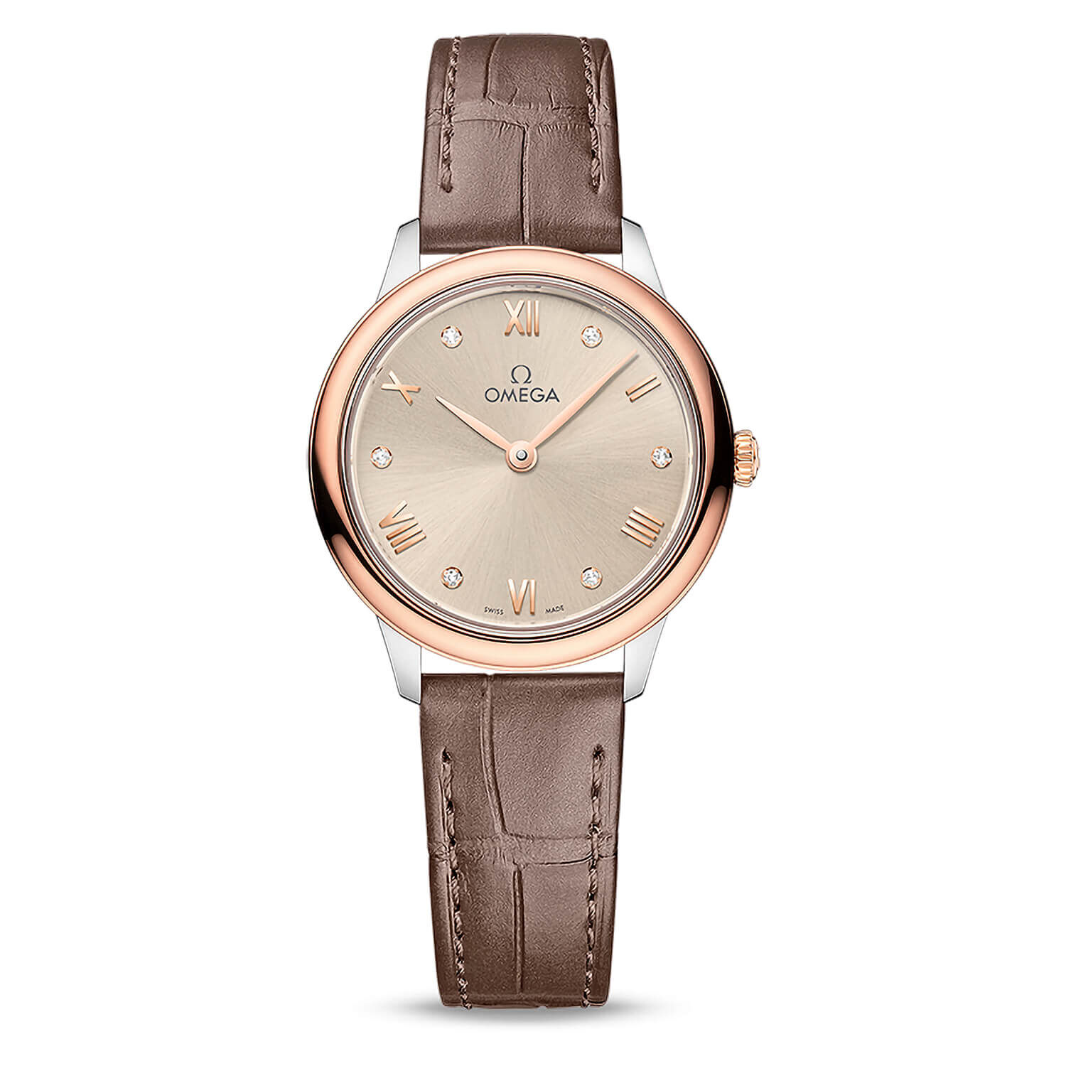 Omega women's clearance watch leather band