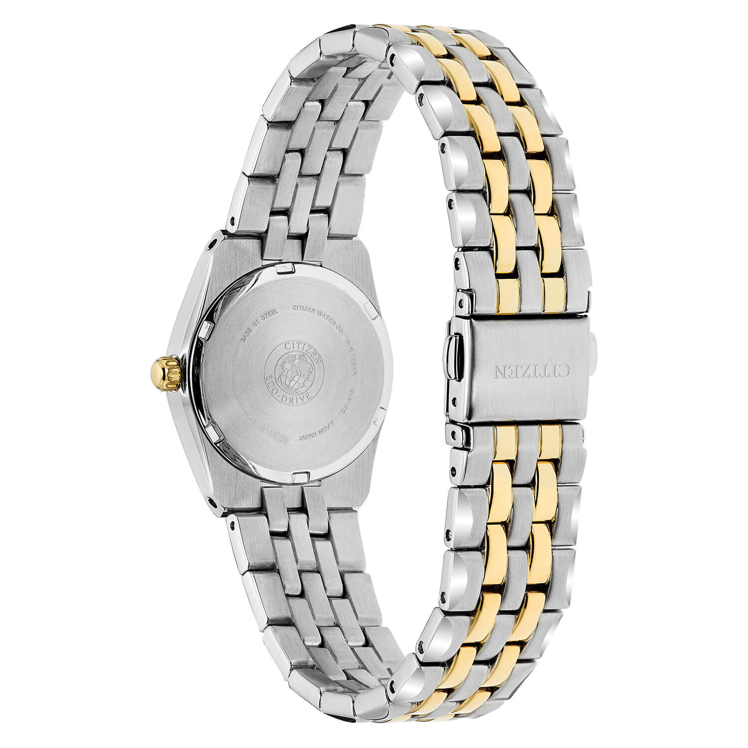 Citizen Eco Drive Blue Dial Two Tone Steel Bracelet Ladies Watch