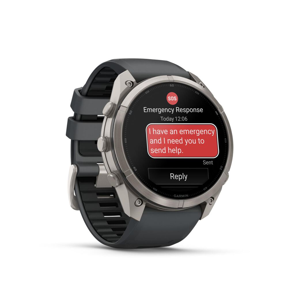 Garmin fenix 9 Pro 51mm Titanium Graphite/Black Silicone Strap Watch