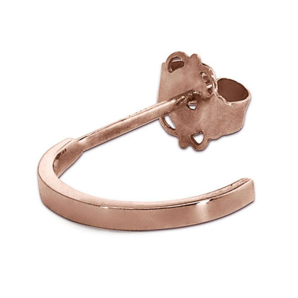 CARAT* London 9ct Rose Gold Liv Hoop Earring image number 2
