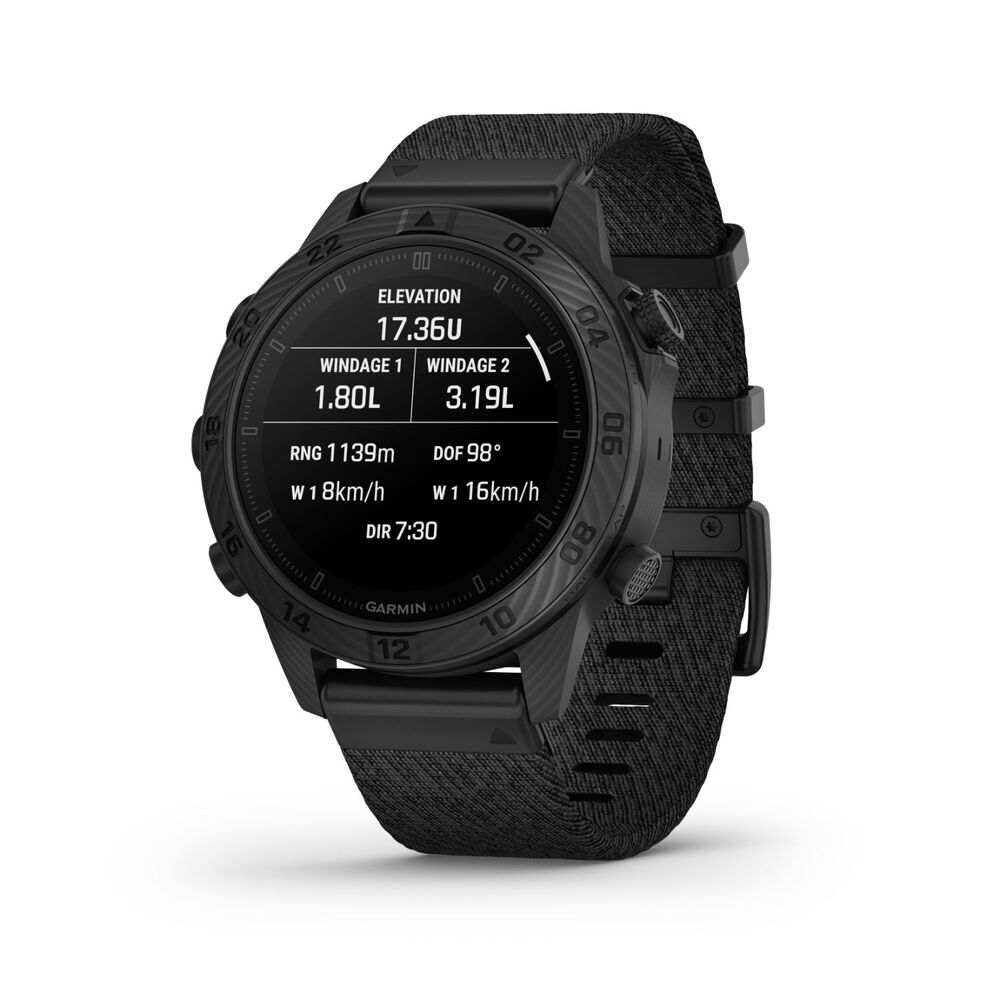 Garmin MARQ® Commander (Gen 2) - Carbon Edition 46mm Titanium Case Nylon Strap Watch