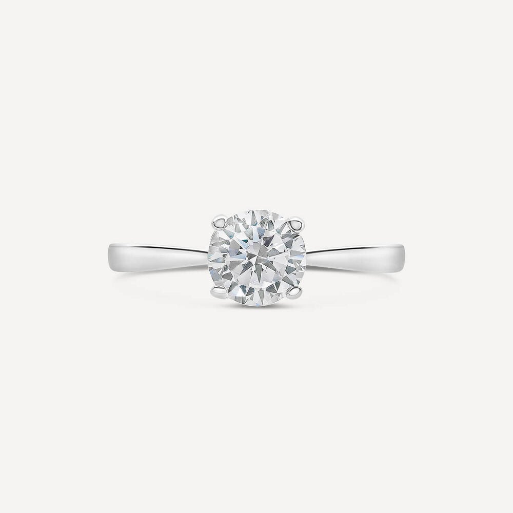 Sterling Silver Cubic Zirconia Solitaire Promise Ring image number 1