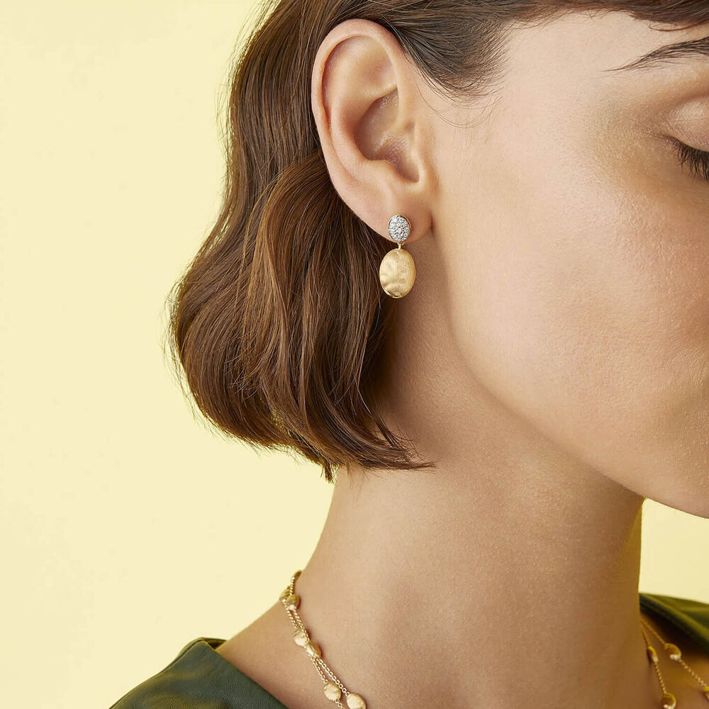 Marco Bicego Siviglia 18ct Yellow Gold 0.2ct Diamond Drop Earrings
