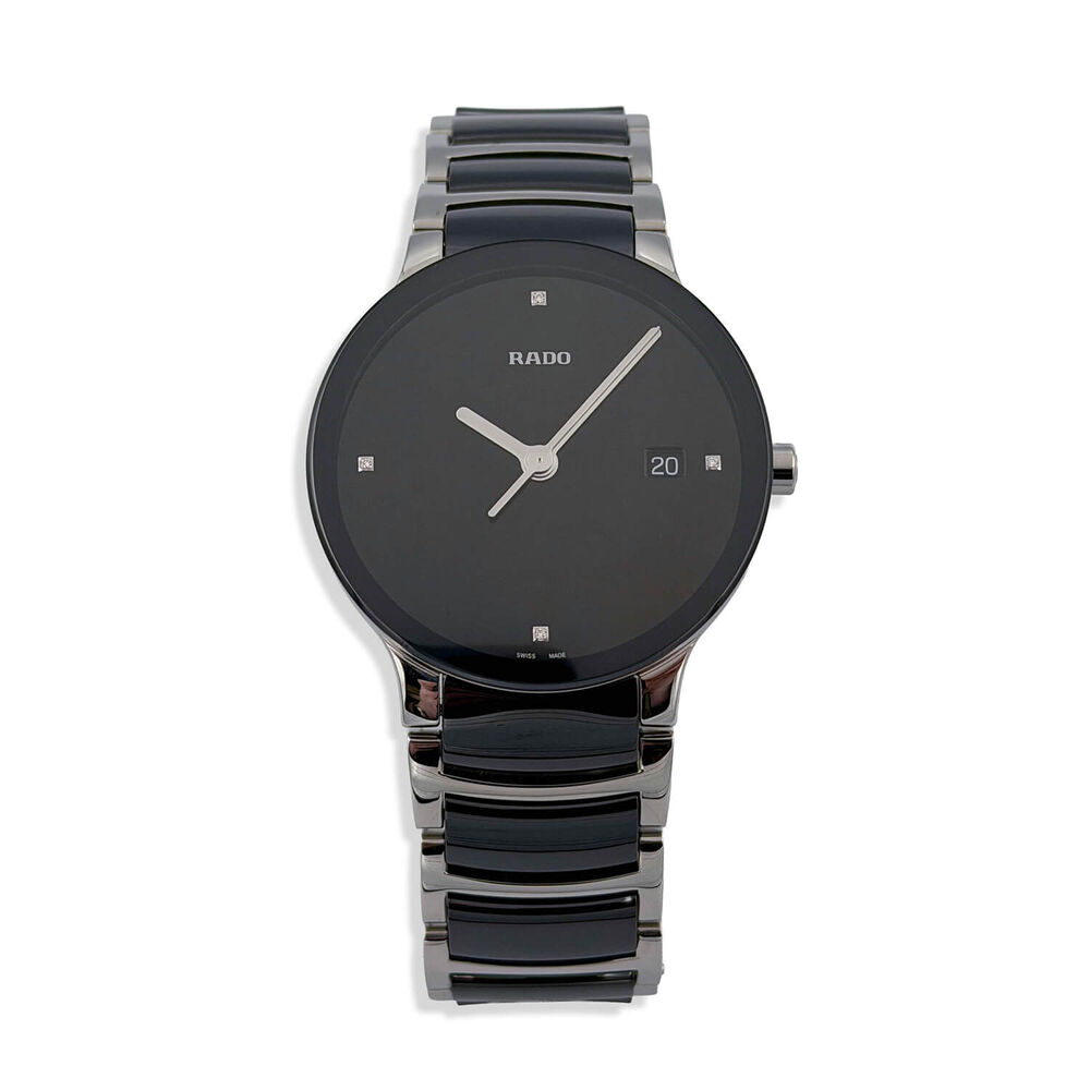 Pre-Owned Rado Centrix Men's Black Ceramic Bracelet Watch