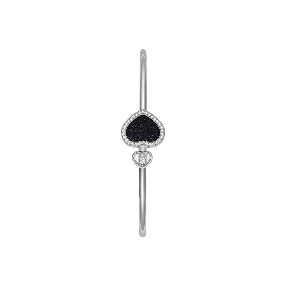 Chopard Happy Hearts Black Heart 0.19ct Diamond 18ct White Gold Bangle image number 1