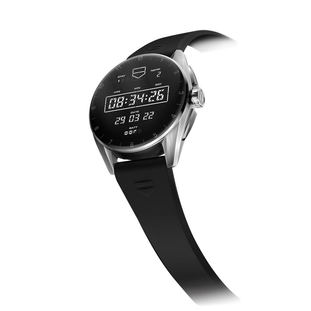 TAG Heuer Connected Calibre E4 42mm Dial Touch Screen Black Rubber Strap Watch image number 3