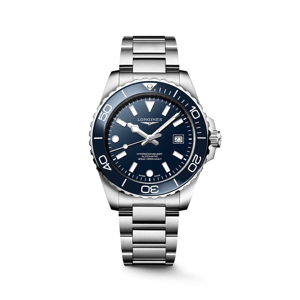Longines HydroConquest 42mm Blue Dial & Bezel Steel Bracelet Watch