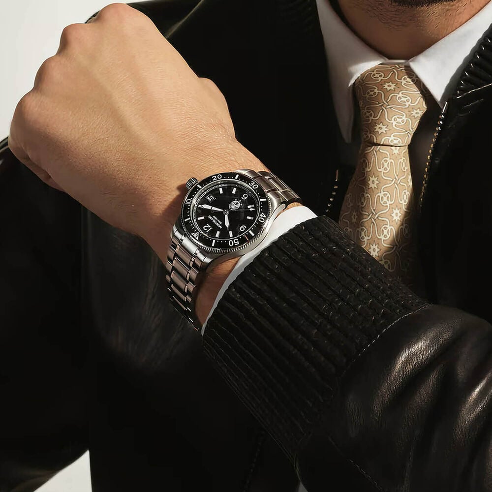 Montblanc Iced Sea 38mm Black Dial Stainless Steel Bracelet Watch