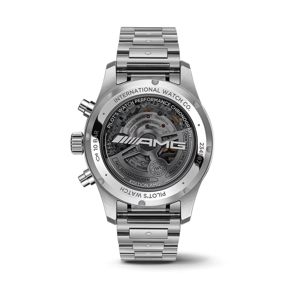 IWC Schaffhausen Pilot’s Performance Chronograph AMG 41mm Black Dial Titanium Bracelet Watch image number 2