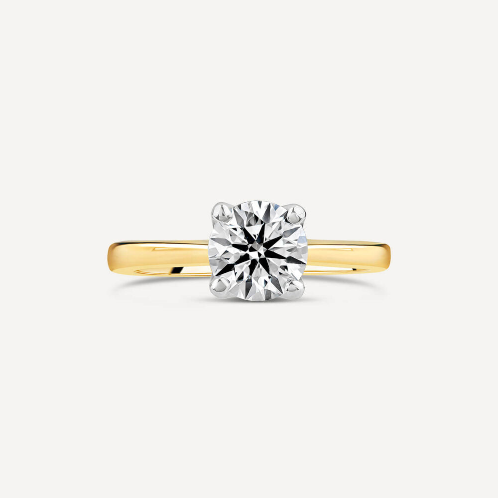 Born 18ct Yellow Gold 1.20ct Lab Grown Round Solitaire Diamond Ring image number 1