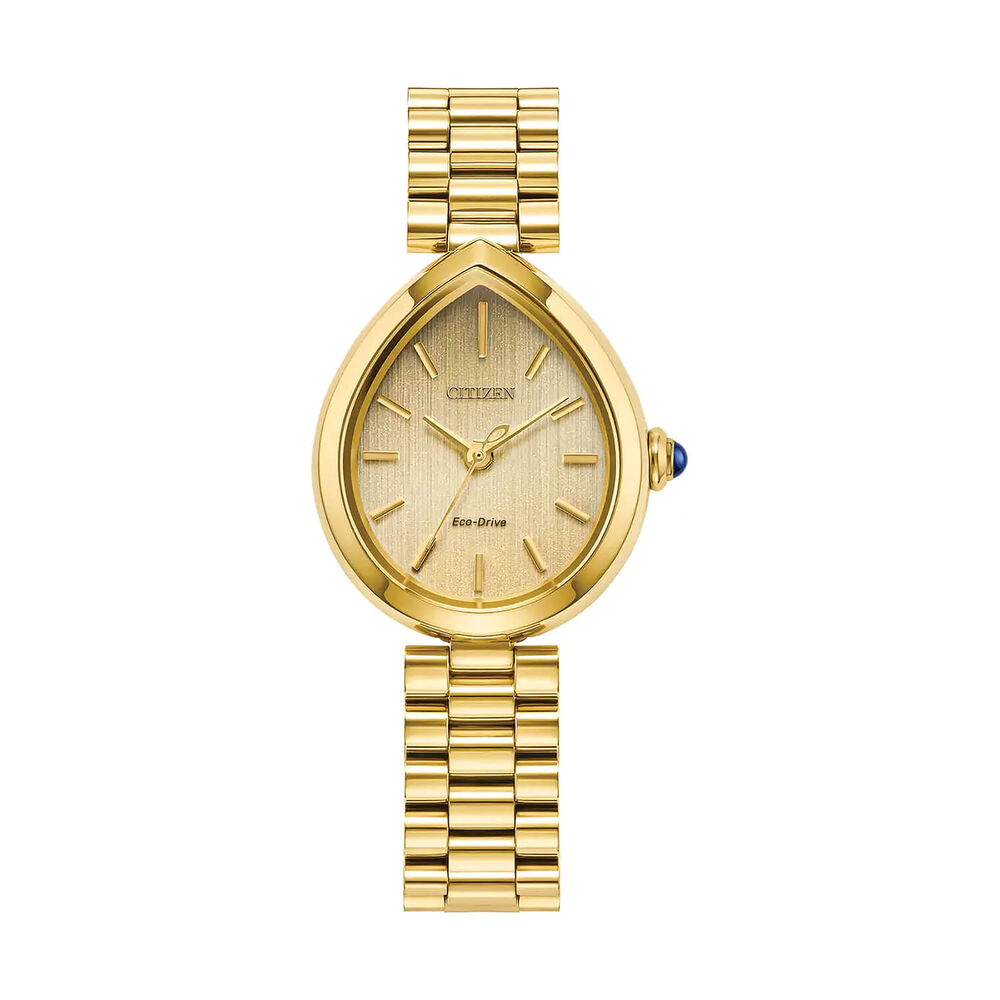 Citizen L Rainell 26x31mm Gold Dial & Gold Tone Steel Bracelet Watch image number 0