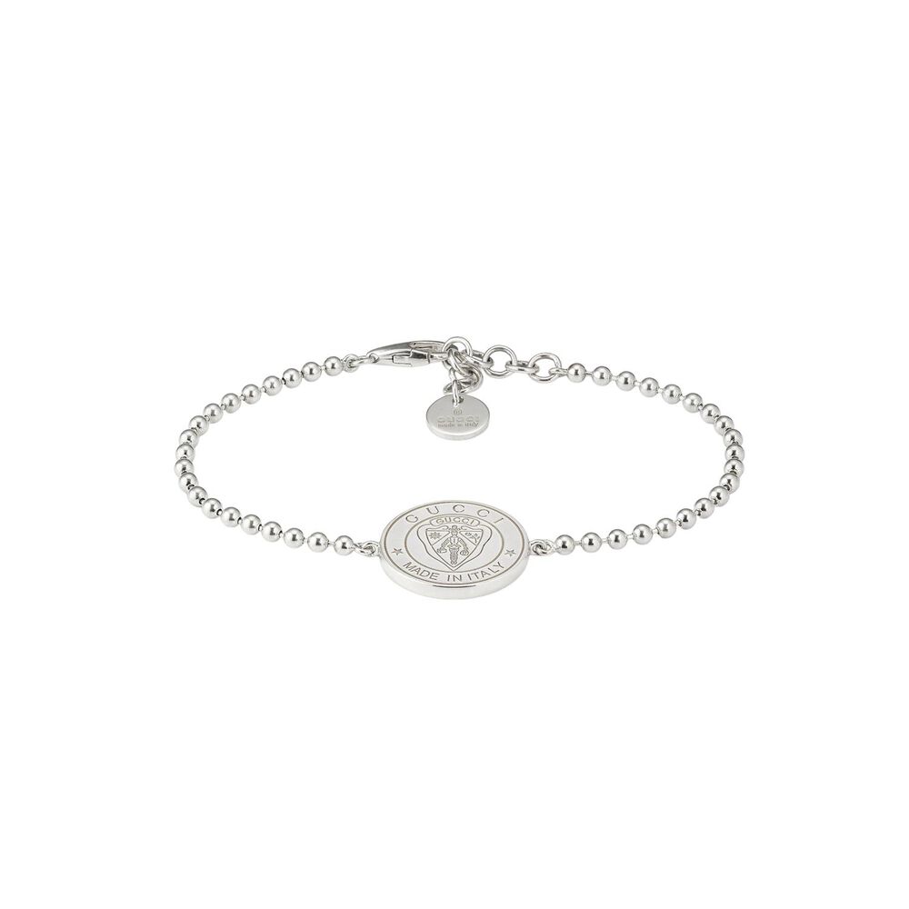 Gucci Crest Sterling Silver Bracelet (Size M, 6.7'')