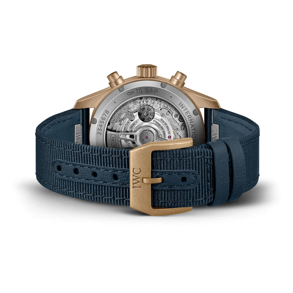 IWC Schaffhausen Pilot's Watch Chronograph 41 Blue Dial Strap Watch image number 2