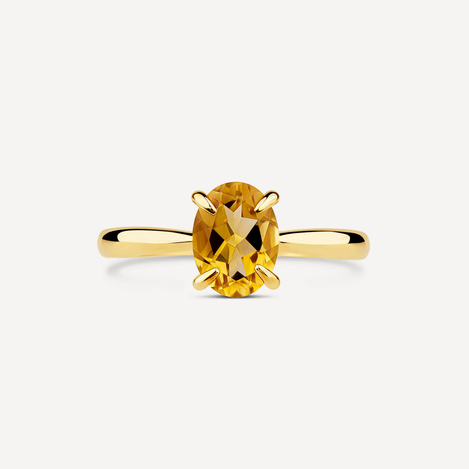 Oval cheap citrine ring