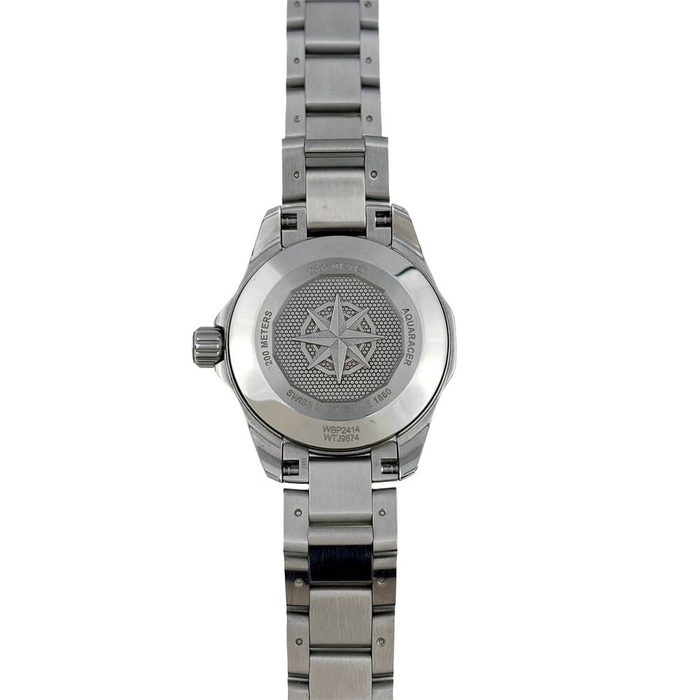 Pre-Owned TAG Heuer Aquaracer Professional 200 Date 30mm Red MOP Dial Diamond Bracelet Watch image number 2