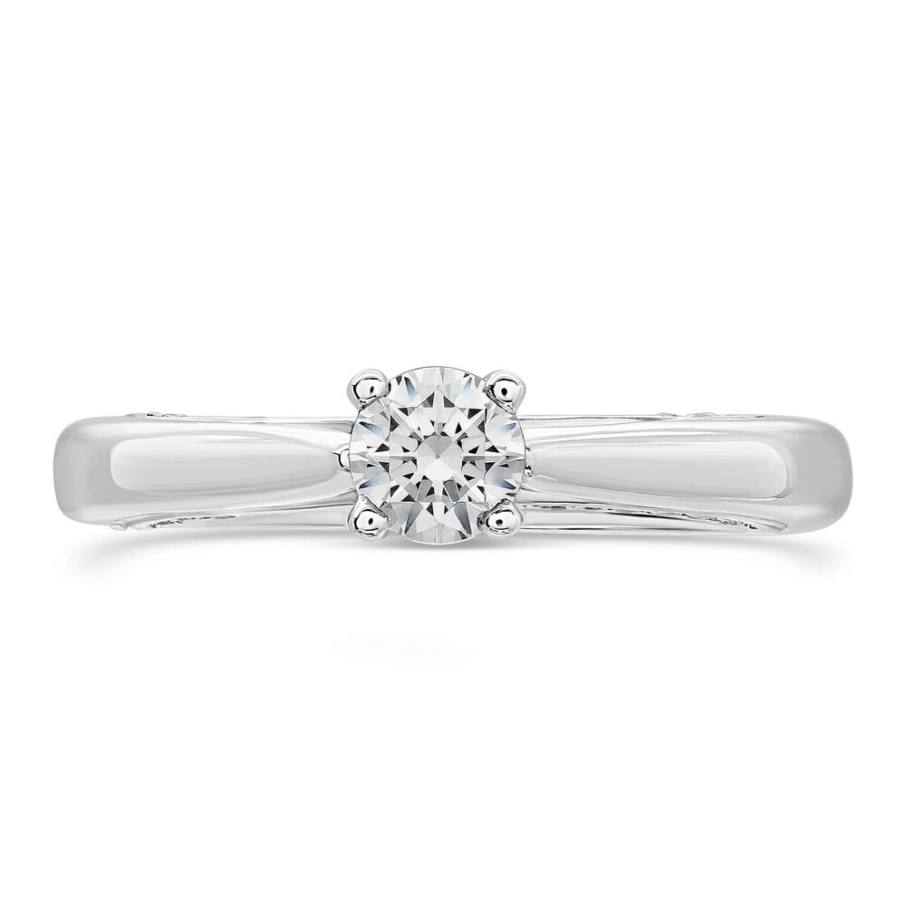Northern Star 0.45ct Diamond 18ct White Gold Sides Ring
