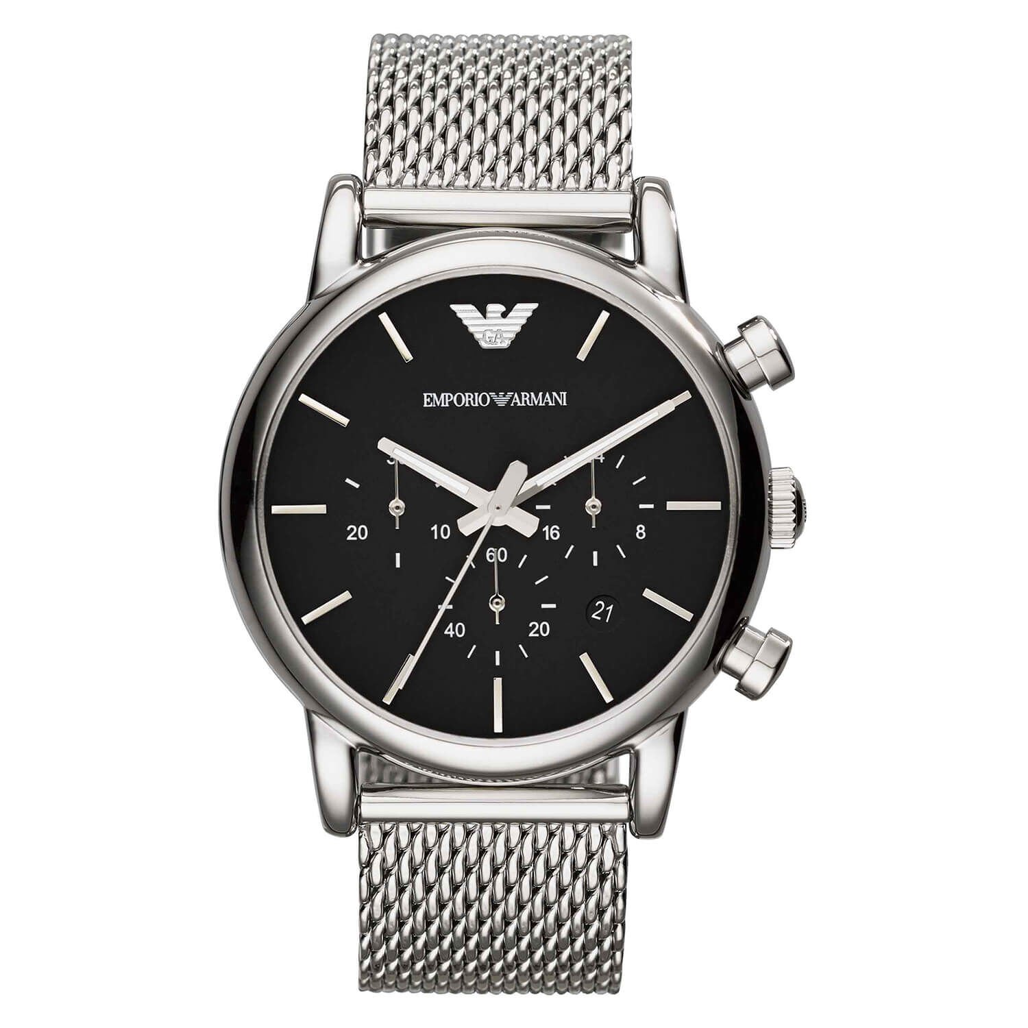 Mens armani shop mesh watch