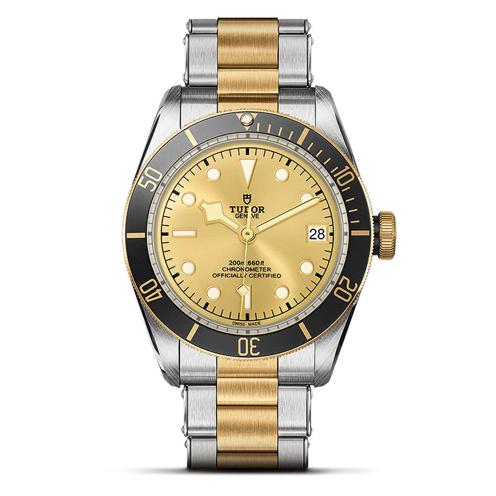 Pre-Owned TUDOR Black Bay S&G 41mm Gold Dial Steel Bracelet Watch