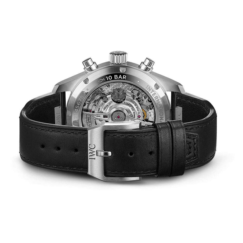 IWC Schaffhausen Pilot's Chronograph 41 Black Dial&Strap Watch image number 3