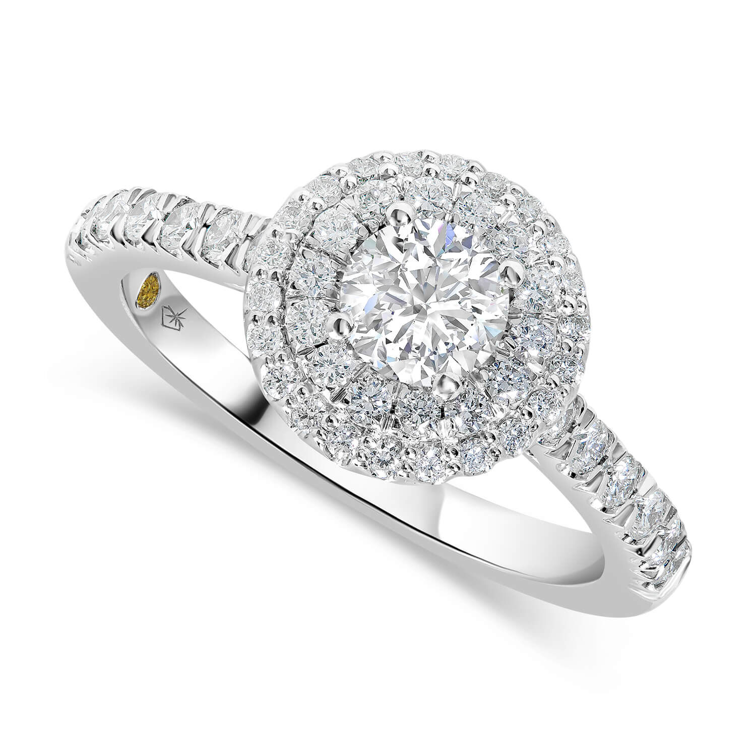 Star halo engagement ring online