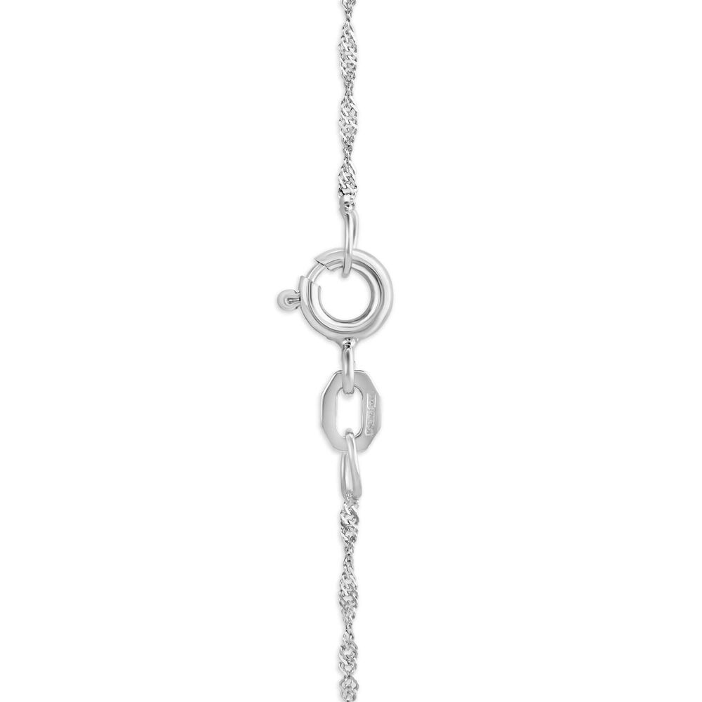 18ct White Gold Sparkle Sing 18' Chain Necklace