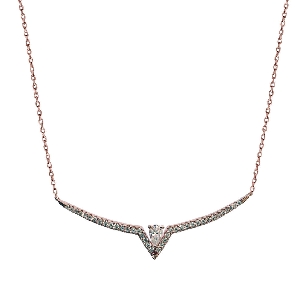 CARAT* London Victoria Collection Rose Gold Plated Sterling Silver Necklace image number 0