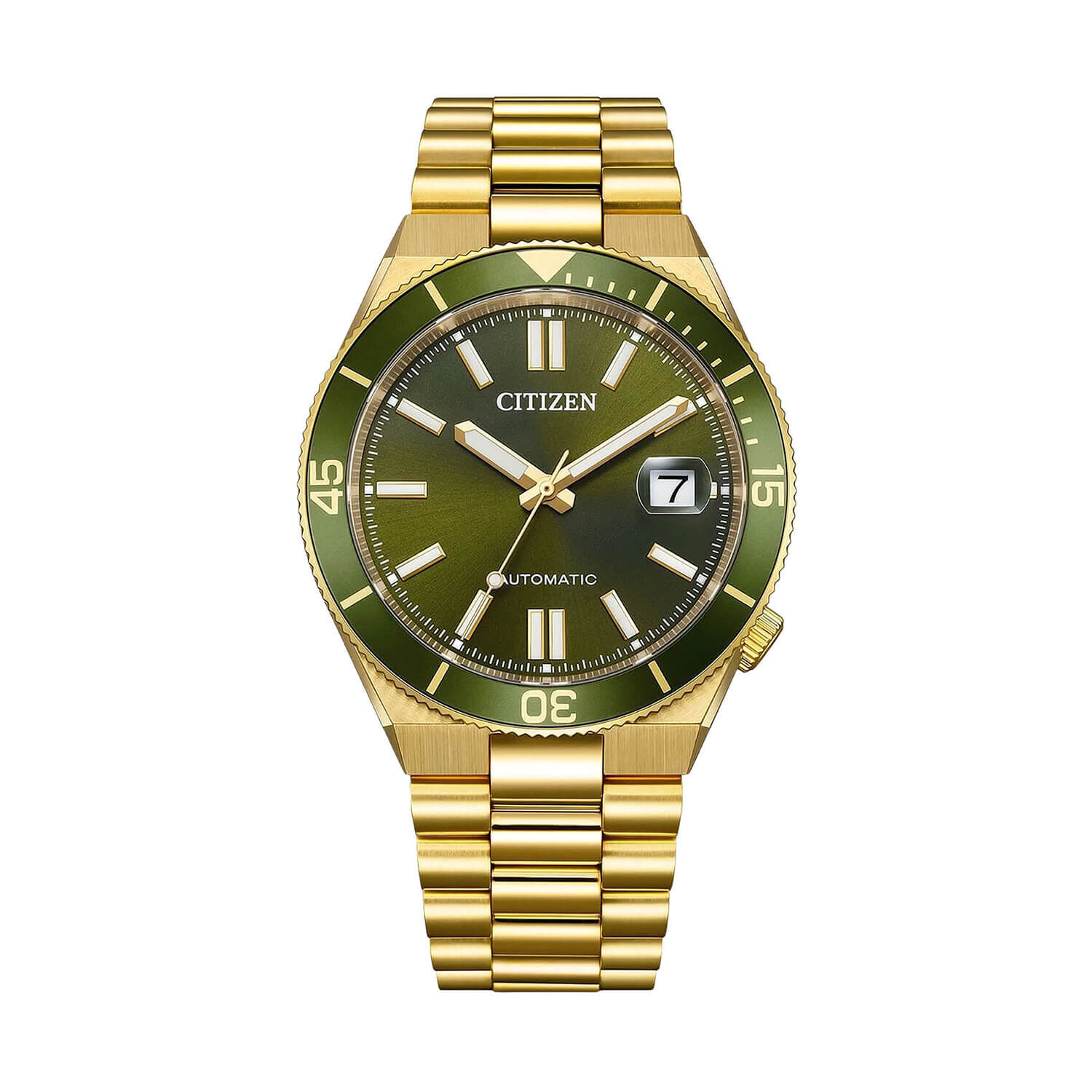 Citizen Tsuyosa 40mm Green Dial Gold Tone Bracelet Watch