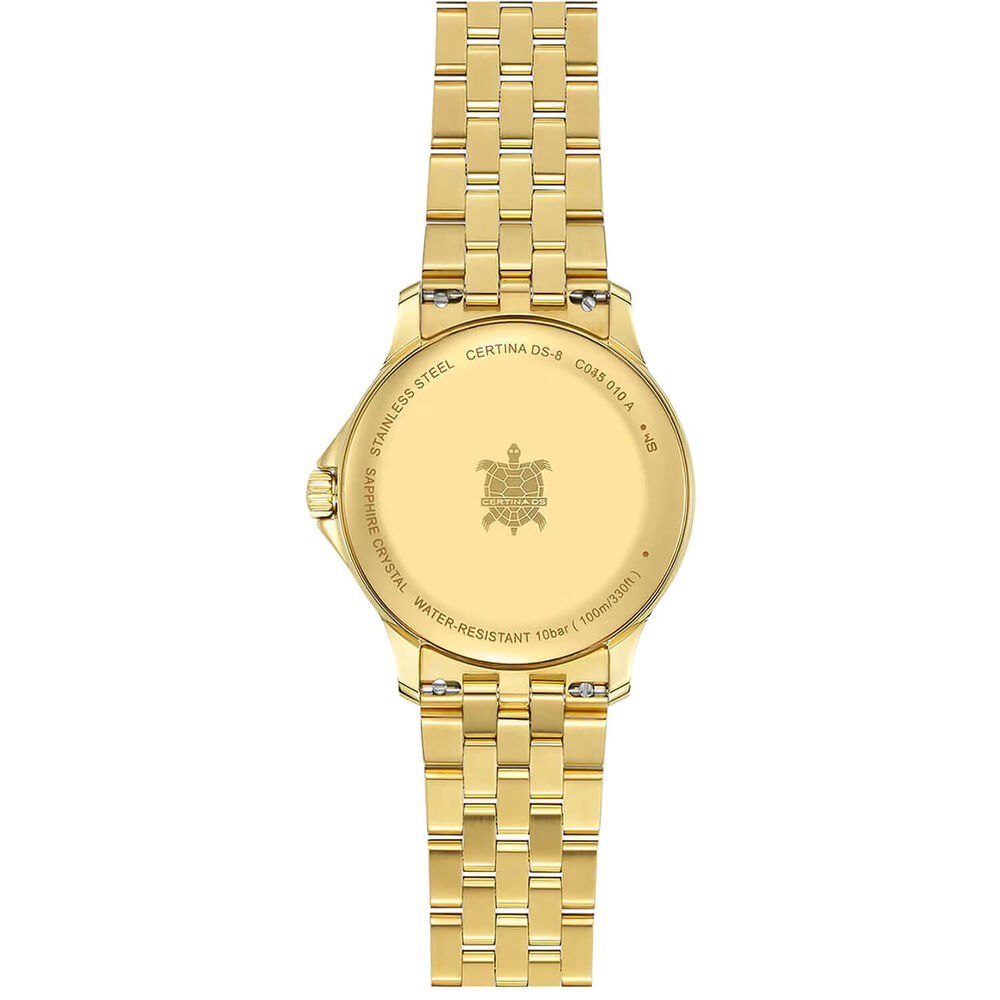 Certina DS-8 Lady 31mm Gold Dial Gold PVD Steel Bracelet Watch