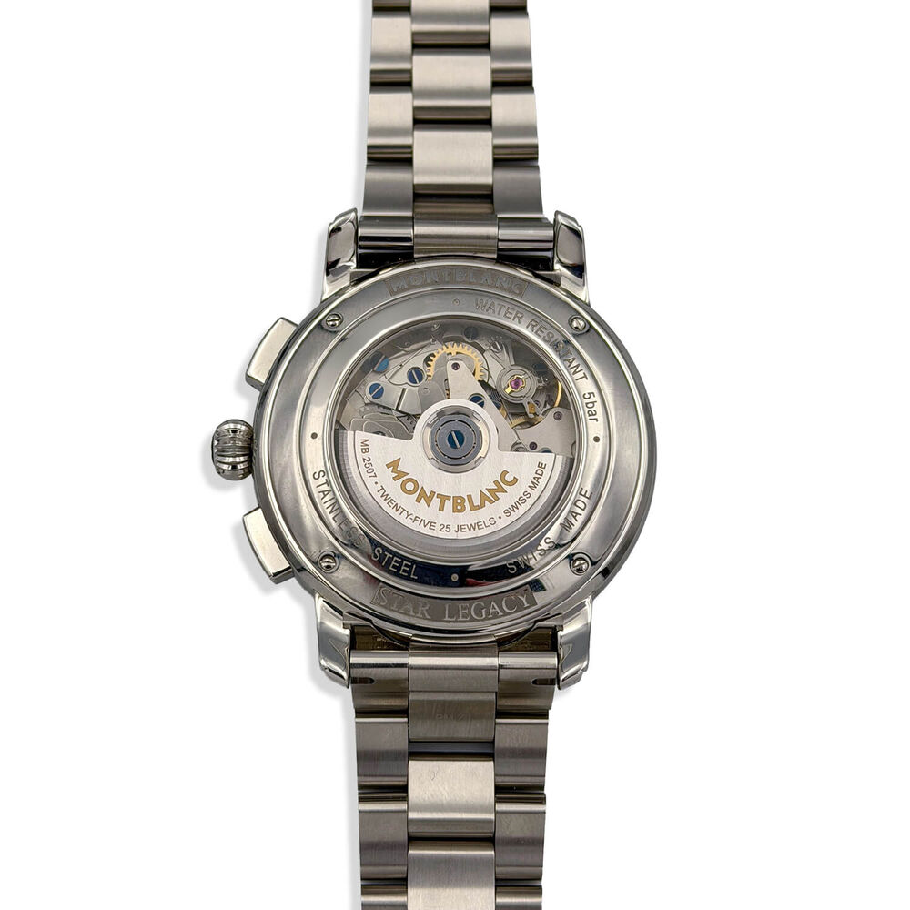 Pre-Owned Montblanc Star Legacy 43mm Beige Dial Rose Gold Index Steel Bracelet Watch image number 3