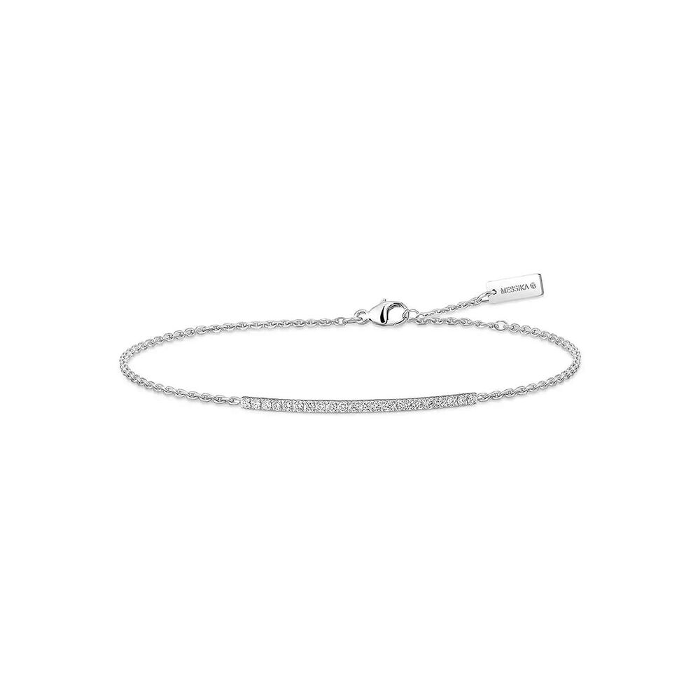 Messika Gatsby Bar 0.25ct Diamond White Gold Bracelet image number 1